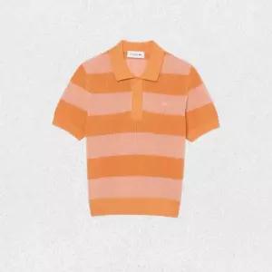 매장정품 라코스테 LACOSTE 여성 26SS 썸머 스트라이프 반팔 폴로 스웨터 AF9847-56G 4IM오렌지블라썸 LSMA