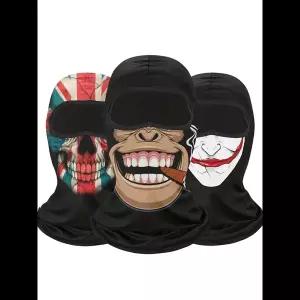 1pc Balaclava 페이스 마스크 광대 유령 해골 마스크 방풍 여름 Sprin 용 UV 솔라 먼지 보호 풀 페이스 커