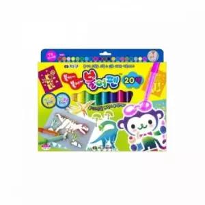 [문구] 지구화학 불어펜 20색