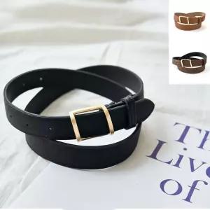 여성용 금장 버클 벨트 국산 얇은 허리띠 직장인 코트 링 코르셋 두꺼운 리본
