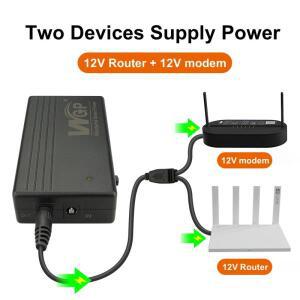 WGP 미니 UPS DC 무정전 전원 공급 장치 휴대용 18650 배터리 백업 12v 2A 이중 라우터 모뎀 Wifi 220V 충