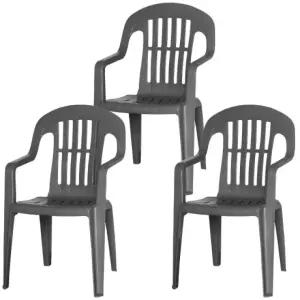 국산 안락 의자 회색 3개 간이 보조 플라스틱 야외 행사 편의점 학교 포장마차 포차