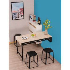 벽걸이형 식탁 테이블 원룸 책상 탁자 공간활용 4단 보드 블랙 125X60