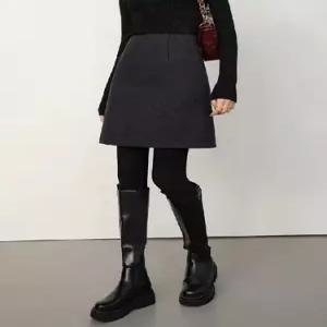 스커트 여사친 모직 추동 힘찬 트렌디 편안한 A라인 날씬해 정장 아이템 보이고 HT4