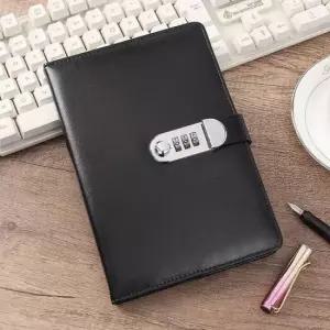 잠금다이어리 빈티지 비밀번호 다이어리형 노트(블랙) 업무 A5노트