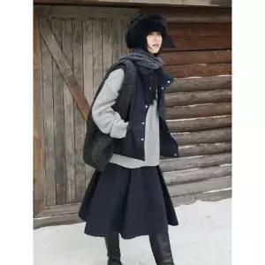 볼사스 여자 다운 투웨이 원단 오리털 조끼 ADOR1