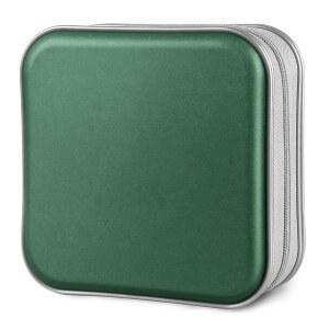 eAj 시벳 CD 케이스, 40개 용량 CD/DVD 케이스 홀더 지갑 하드 플라스틱 DVD 디스크 케이스 보관 바인더 자동차 홈 오피스 여행용 (다크 그린)