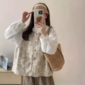 볼사스 여사친 면 캐주얼 싱글 마 조끼 레이어드 ADOR1