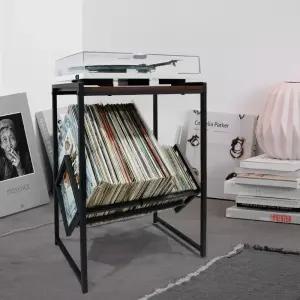 철제 LP 수납장 3겹 레코드판 장식장 빈티지 거치대