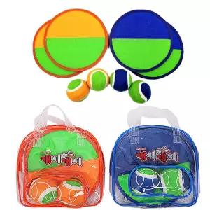 슈퍼 캐치볼 세트 야외 공놀이 찍찍이 가방 캐치볼 세트