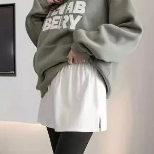 레이어드 티셔츠 이너 스커트 페이크 밑단 속치마 레이어드룩