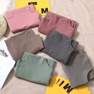 여성 슬림핏 무지 목폴라 티셔츠 겨울 데일리 이너웨어 긴팔 니트