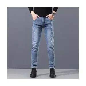 팬츠 남성용 캐주얼 가을겨울 데일리 찢청 배기핏 잔발 스판 다올4