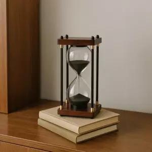 클래식 나무 모래시계 프리미엄 타이머 데스크 장식