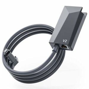 eAj 스타링크 작동 2세대 직사각형 접시용 업그레이드 이더넷 어댑터 - 위성 인터넷 V2용 RJ45 기가비트 어댑터 - 유선 외부 네트워크 액세서리