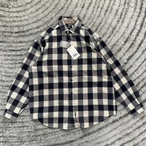 롱 면 사이즈 슬리브 체크 트렌디 아이템 남성셔츠 편안한 오버 HT5