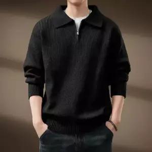 니트 이너 겨울 캐주얼 상의 터틀넥 반집업 하이엔드 남성패션 스웨터 프렌치 칼라넥 DL4