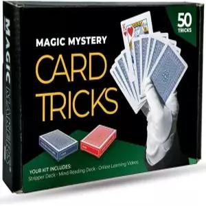 Magic Makers 50가지 카드 마술 키트 매직 미스터리 2덱 포함