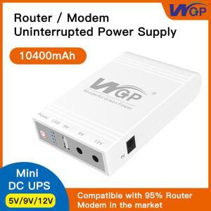 WGP UPS DC 미니 무정전 전원 공급 장치, 10400mAh 18650 배터리 백업, 5V 9V 12V 라우터, 와이파이 모뎀