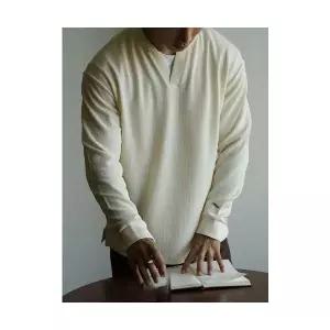 빈티지 캐주얼 가을 남성 니트 면 작은 반오픈 카디건 혼방 브이넥 젠3