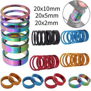 MTB 자전거 헤드셋 스페이서 포크 알루미늄 합금 견고한 내구성 도구 28.6mm 프론트 바이크용 6개