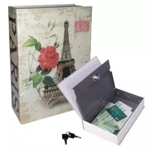 [문구/오피스] 개인금고 보관함 캐스 책금고 금전통 비상금 에펠탑 소설책