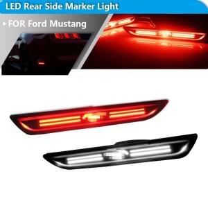 포드 머스탱 2015 2020 LED 펜더 사이드 마커 라이트 2개