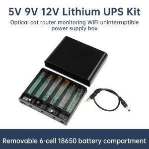 납땜 없는 18650 UPS 배터리 박스 12V/9V/5V 다중 출력 60W 라우터  카메라용 DC 백업 전원 공급 장치