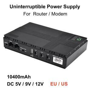 미니 DC UPS 무정전 전원 공급 장치 5v 9v 12v 18650 배터리 백업 10400mAh 와이파이 공유기 모뎀 스위치 2