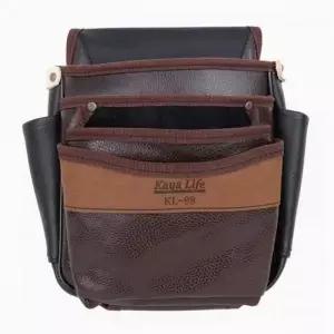 [RIZPICK]가죽 못주머니 3단 허리 작업 공구집