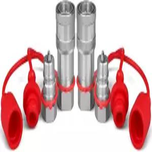 1/4 NPT ISO 7241-B 유압 퀵 커넥트 커플러/더스트 캡 포함 본체 크기 스레드 포펫 밸브