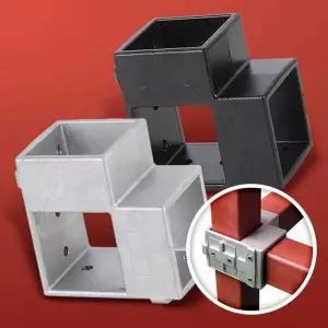 [RIZPICK]각파이프 연결 조인트 50mm 4개입 사각파이프 소켓 부속