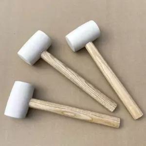 [RIZPICK]고무망치 타일 목공 작업용 흰색 해머 공구