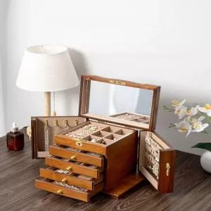 귀걸이 보관함 원목 보석함 수납 정리 목걸이 링 쇼케이스 보물함 악세서리 박스