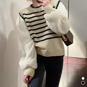 [옷은날개] 줄무늬 유니크스웨터 셔츠