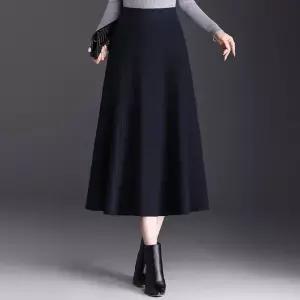 치마 롱 모직 우산 슬림핏 정장 가을겨울 하이웨스트 여성패션 A라인 미디엄 DL4