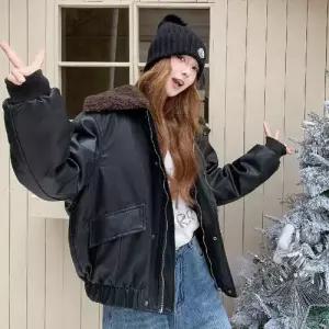 여사친 오리털 PU 점퍼 모피코트 램스울 1PICK1