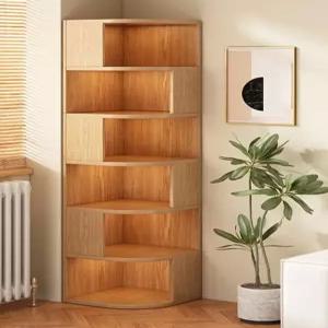 원목 책장 코너 고무나무 선반 좁은 높은 오픈 북타워 예쁜책꽂이 인테리어 스틸 서재 수납장