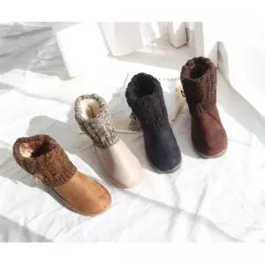 니트 빅사이즈 털안감 부츠 편한 숏워커 방수 털신 겨울 심플 눈