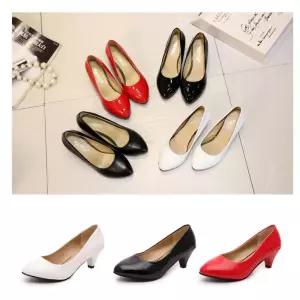 유광 광택구두 발안아픈 펌프스 여성정장신발 웨딩홀 단화 실습