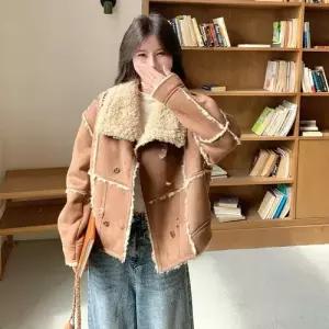 페이크 여성 일체형 재킷 퍼 가죽 코트 1PICK1