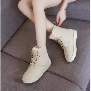 패션 기모운동화 여성 털부츠 플랫워커 눈 방수 털신발 한겨울
