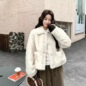 여친 페이크 코트 재킷 가죽 퍼 일체형 1PICK1