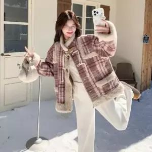 여친 페이크 코트 재킷 가죽 퍼 일체형 1PICK1