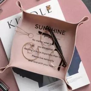 [JED] 정리함 가죽 그린 트레이 데스크 수납 서랍 화장대