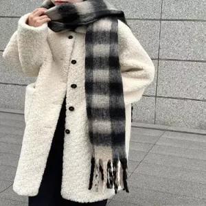 여친 겨울 트렌디 아이템 코트 모피 양털 신상 도톰한 털 일체형 친환경롱 HT4