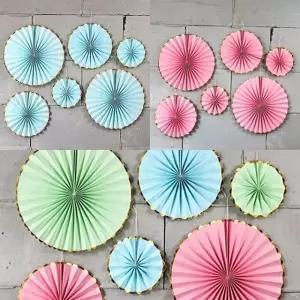 파스텔플라워팬세트(6개입) 생일 파티 장식 백일상