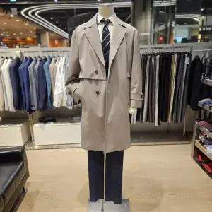 [레노마](하남점)RENOMA 프리미엄 세미오버핏 베이지 롱 트렌치코트 RPIMBH03A