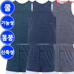 제임스딘 남자 쿨 통풍 인견 런닝 트렁크 세트 3매입 SRT3AZ