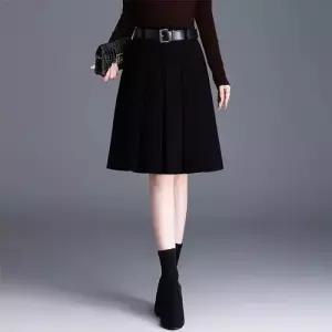 마르소 치마 가을 여성쉬폰스커트 플리츠 A라인 정장 UNO3